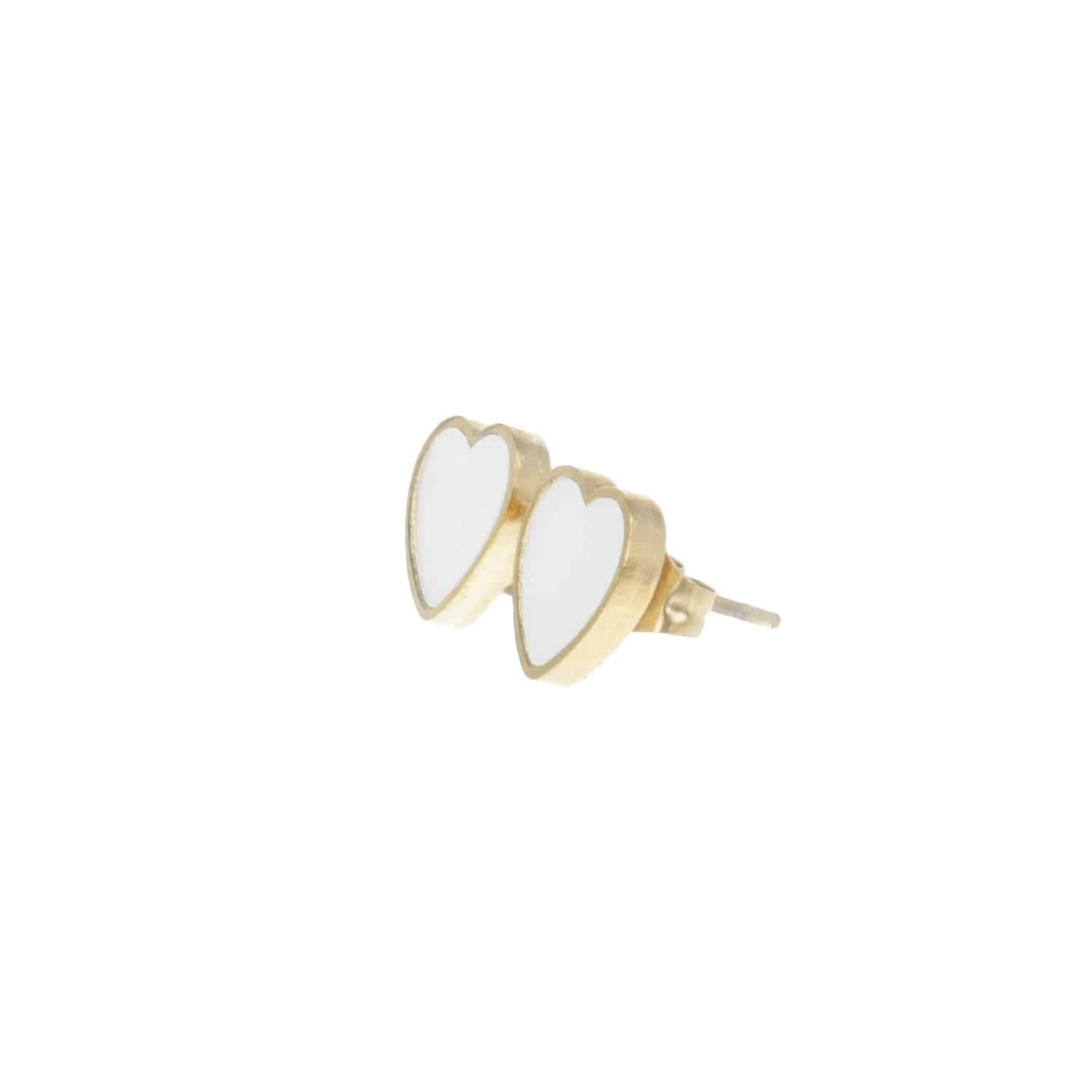Heart Shell Stud Earrings (Gold Plated)