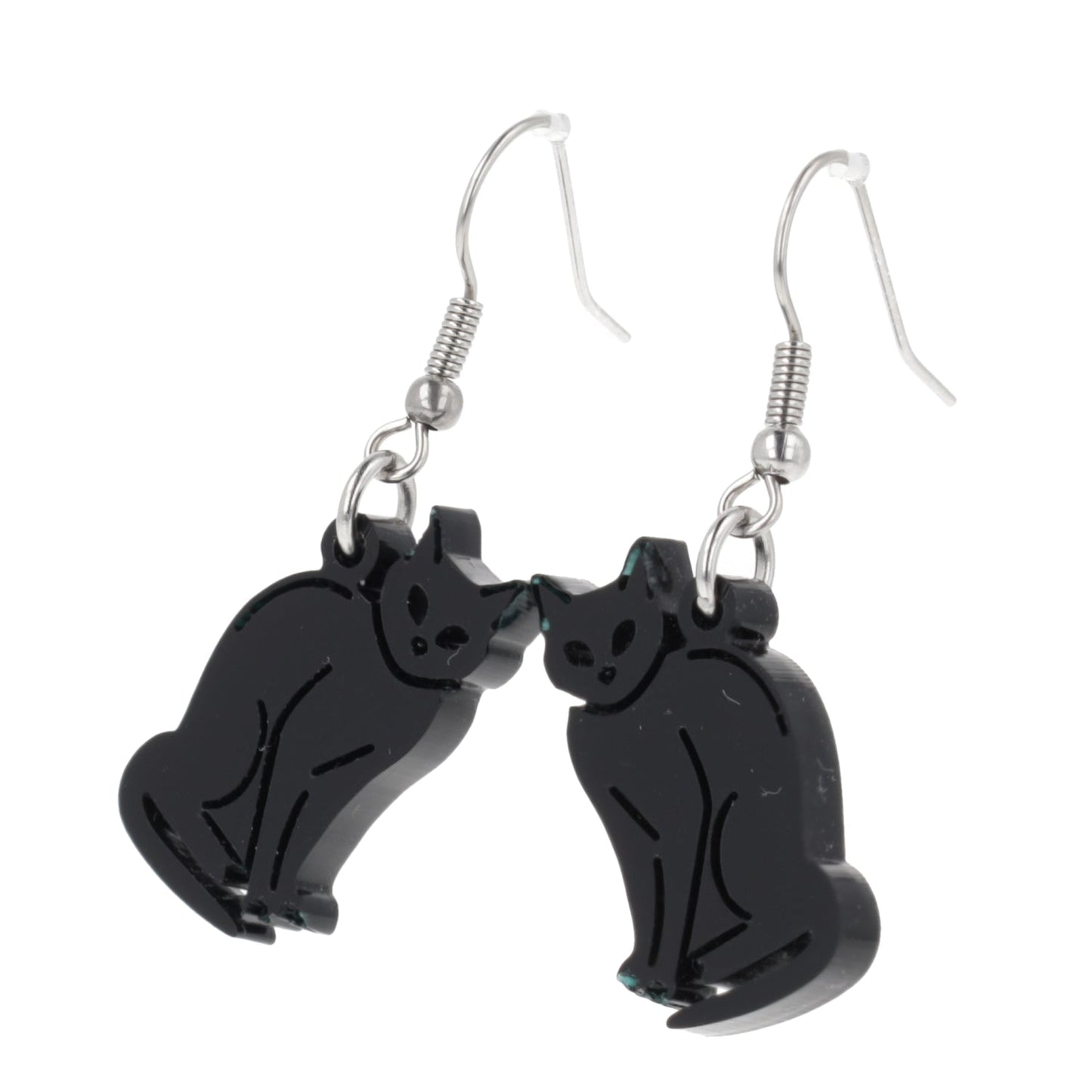 Greta Black Cat Earrings