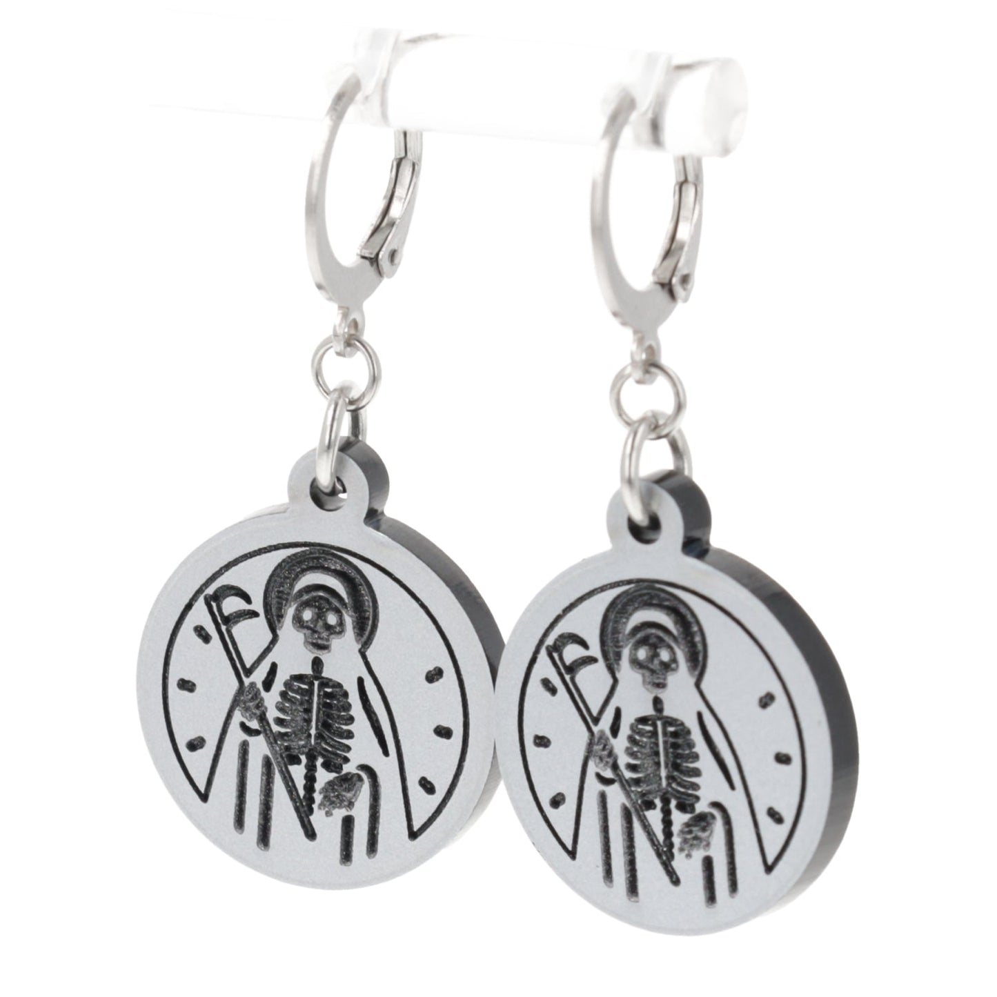 Grim Reaper Huggie Hoop Earrings