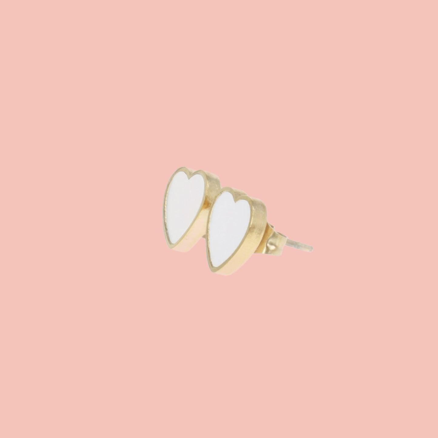 Heart Shell Stud Earrings (Gold Plated)