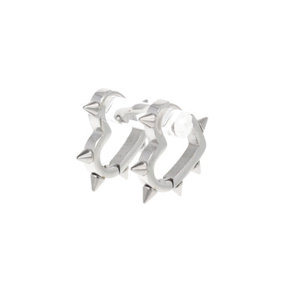Heart Spike Huggie Hoop Earrings
