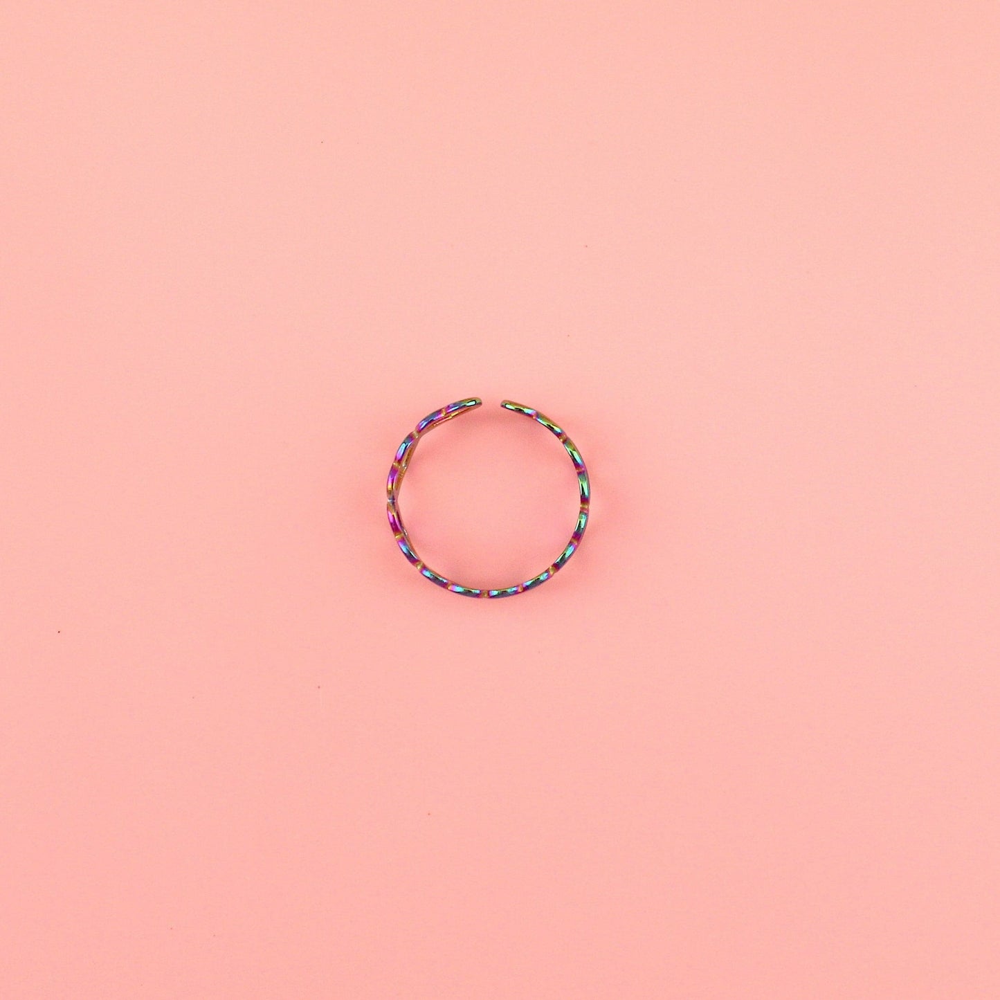 Heart of Steel Ring (Rainbow)