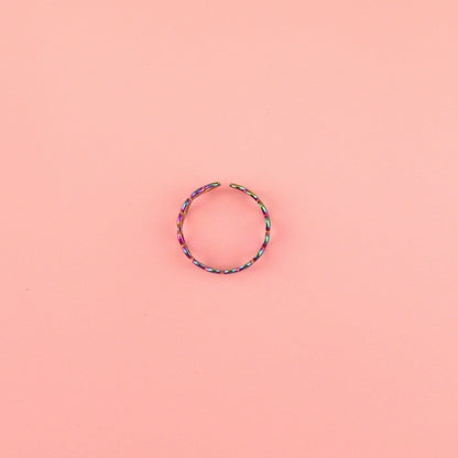 Heart of Steel Ring (Rainbow)