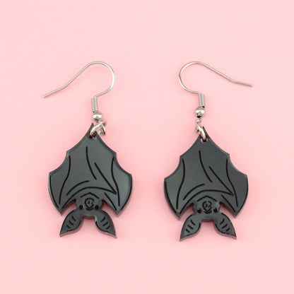 Hang In There Bat Earrings