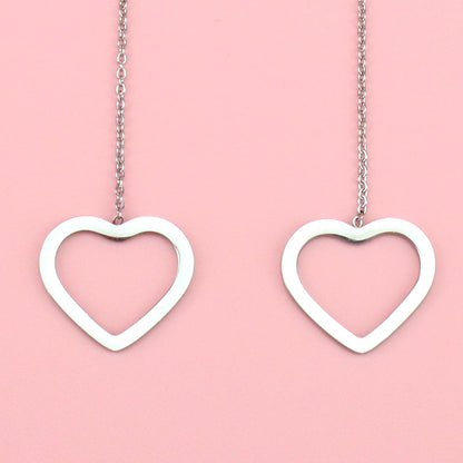 Heart Pull Through Earrings