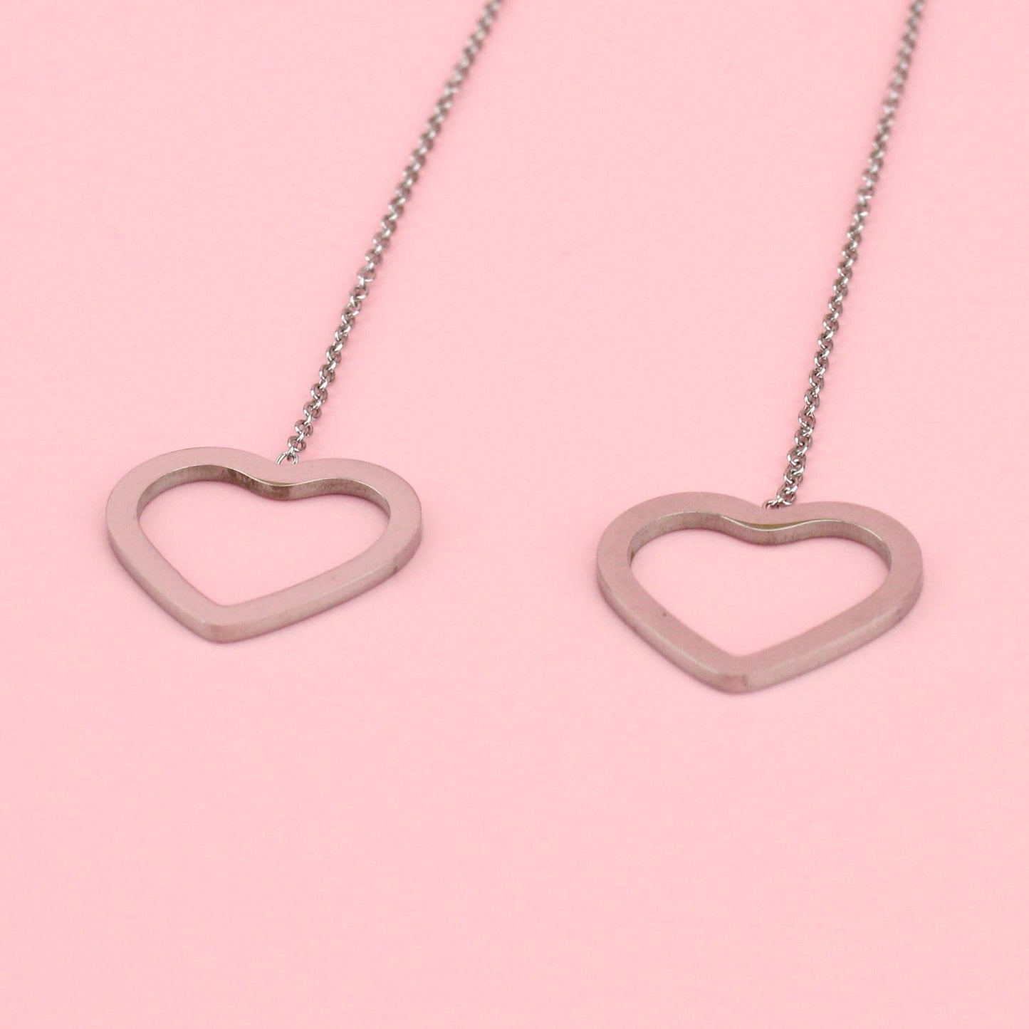 Heart Pull Through Earrings