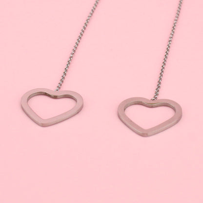 Heart Pull Through Earrings