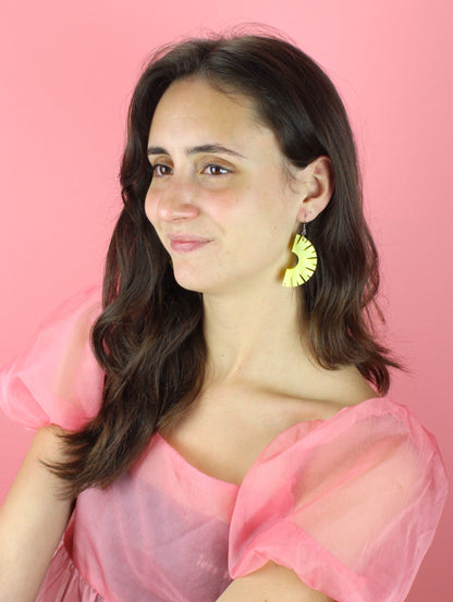 Halved Pineapple Ring Earrings