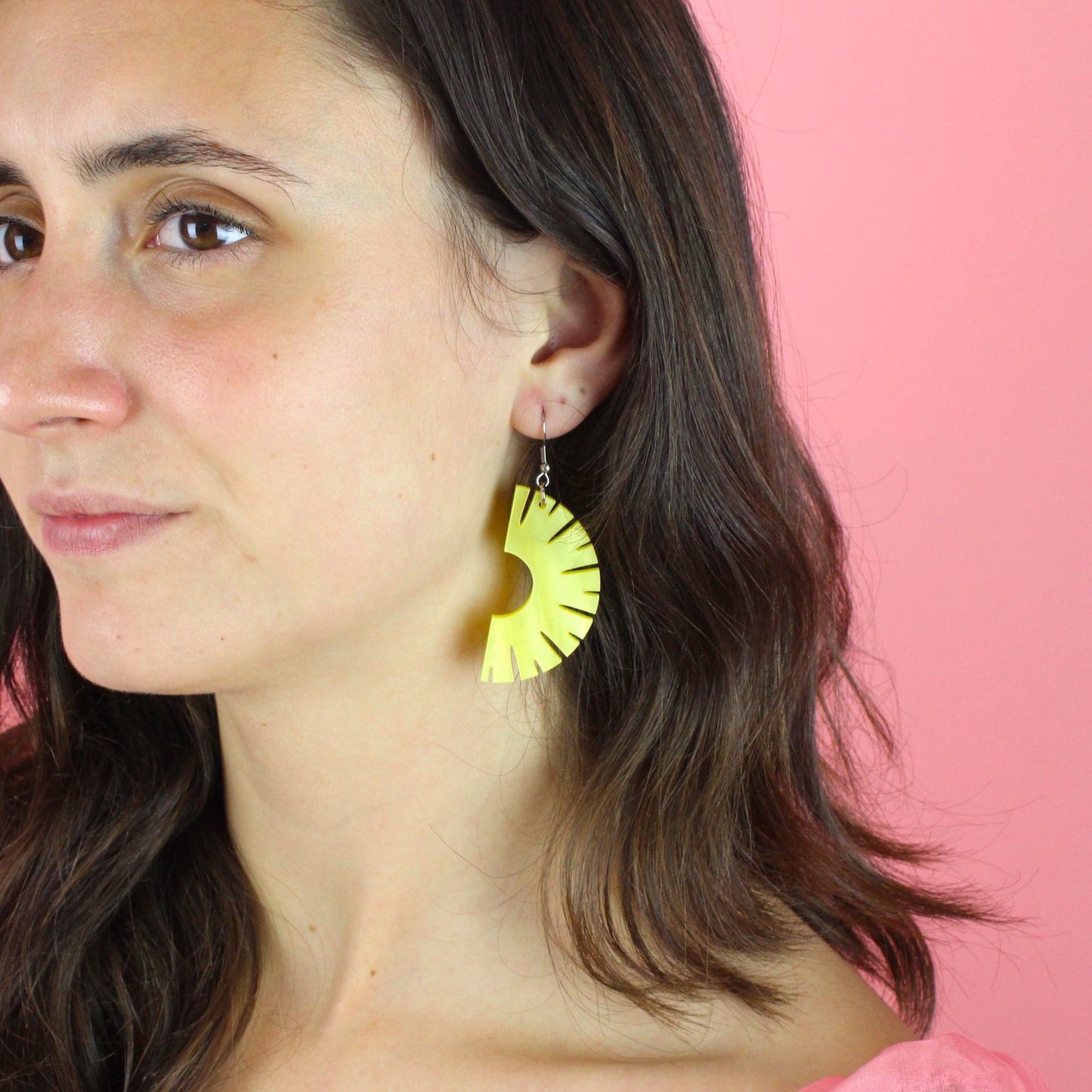 Halved Pineapple Ring Earrings