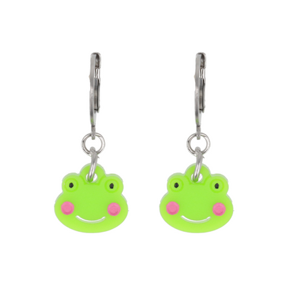 Happy Frogs Huggie Hoop Earrings