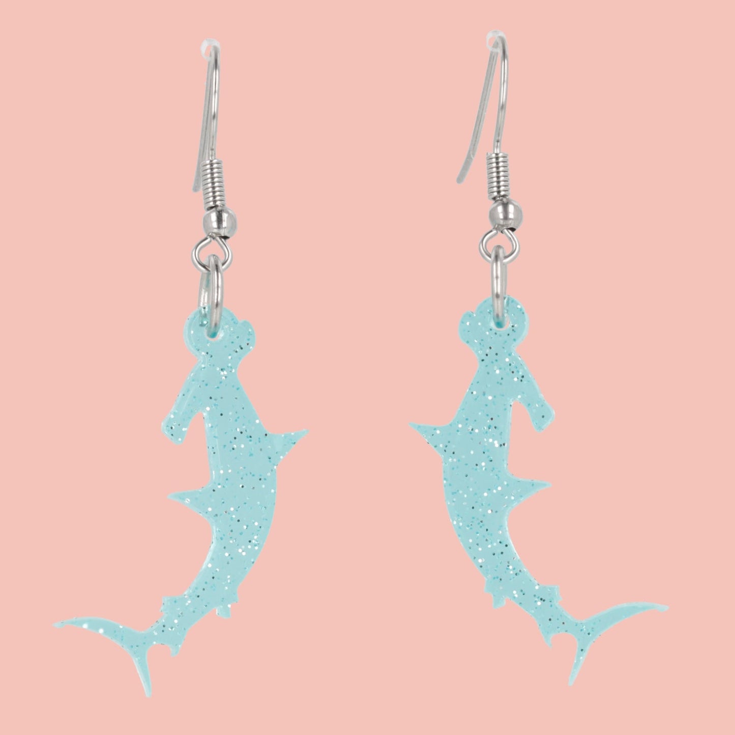 Hammer Time! Glitter Hammerhead Shark Earrings