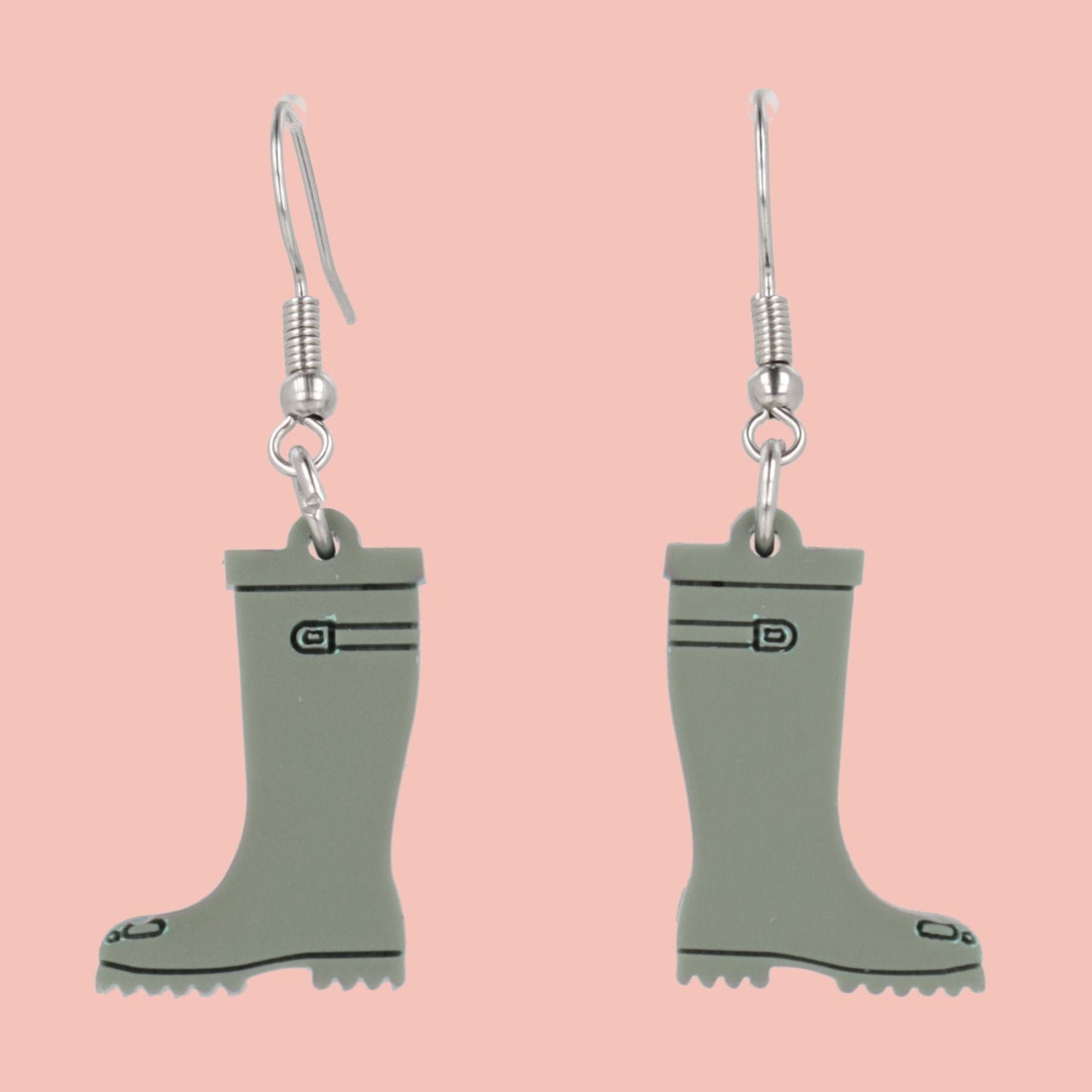 Green Wellies Earrings