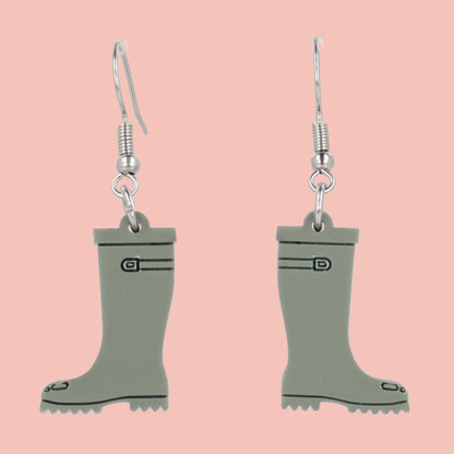 Green Wellies Earrings