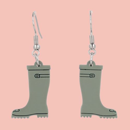 Green Wellies Earrings