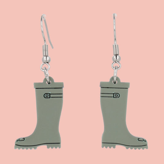 Green Wellies Earrings