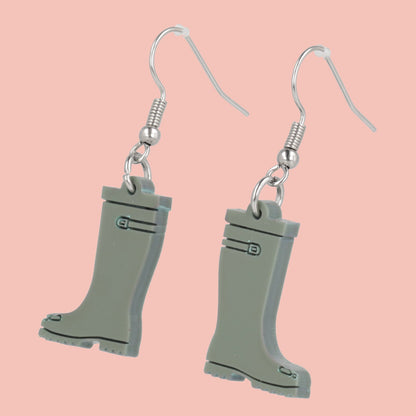 Green Wellies Earrings