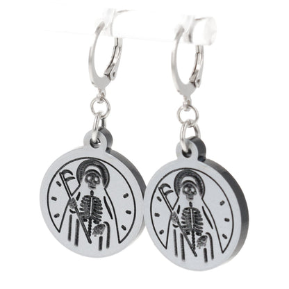 Grim Reaper Huggie Hoop Earrings