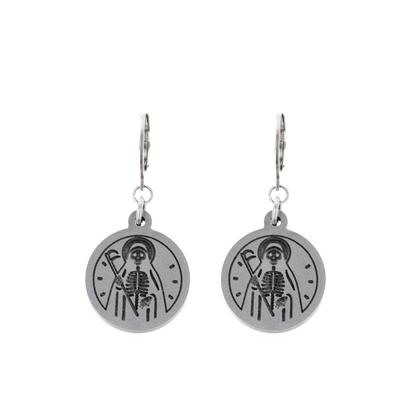 Grim Reaper Huggie Hoop Earrings
