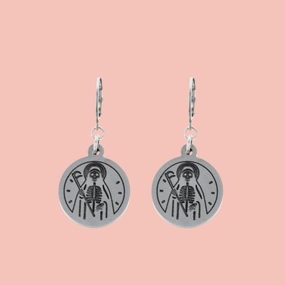 Grim Reaper Huggie Hoop Earrings