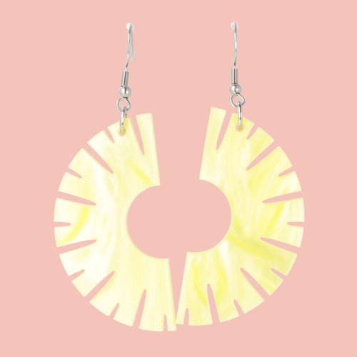 Halved Pineapple Ring Earrings