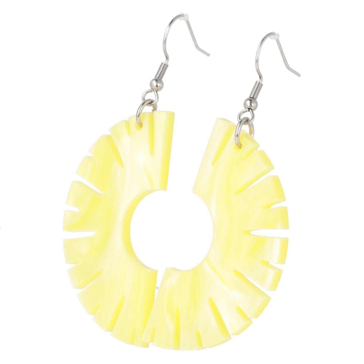 Halved Pineapple Ring Earrings