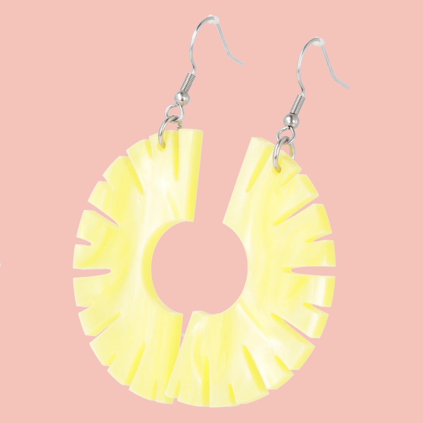 Halved Pineapple Ring Earrings