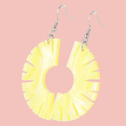 Halved Pineapple Ring Earrings