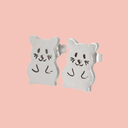 Hamster Stud Earrings