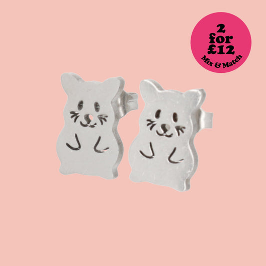 Hamster Stud Earrings