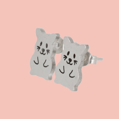 Hamster Stud Earrings
