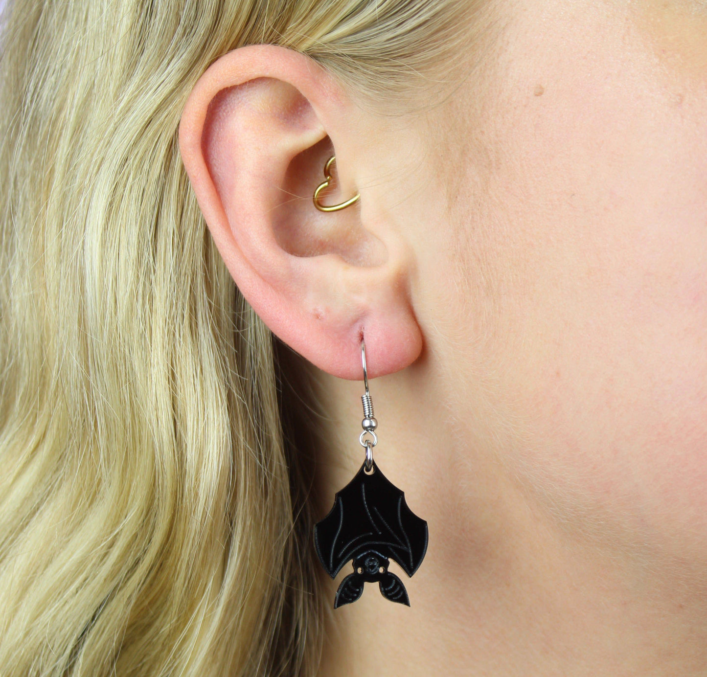 Hang In There Bat Earrings