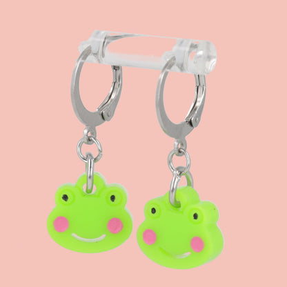 Happy Frogs Huggie Hoop Earrings