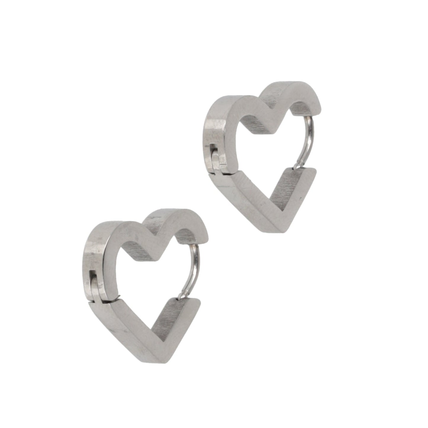 Heart Huggie Hoop Earrings