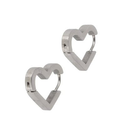 Heart Huggie Hoop Earrings