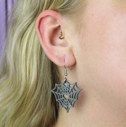 Heart Of The Web Earrings
