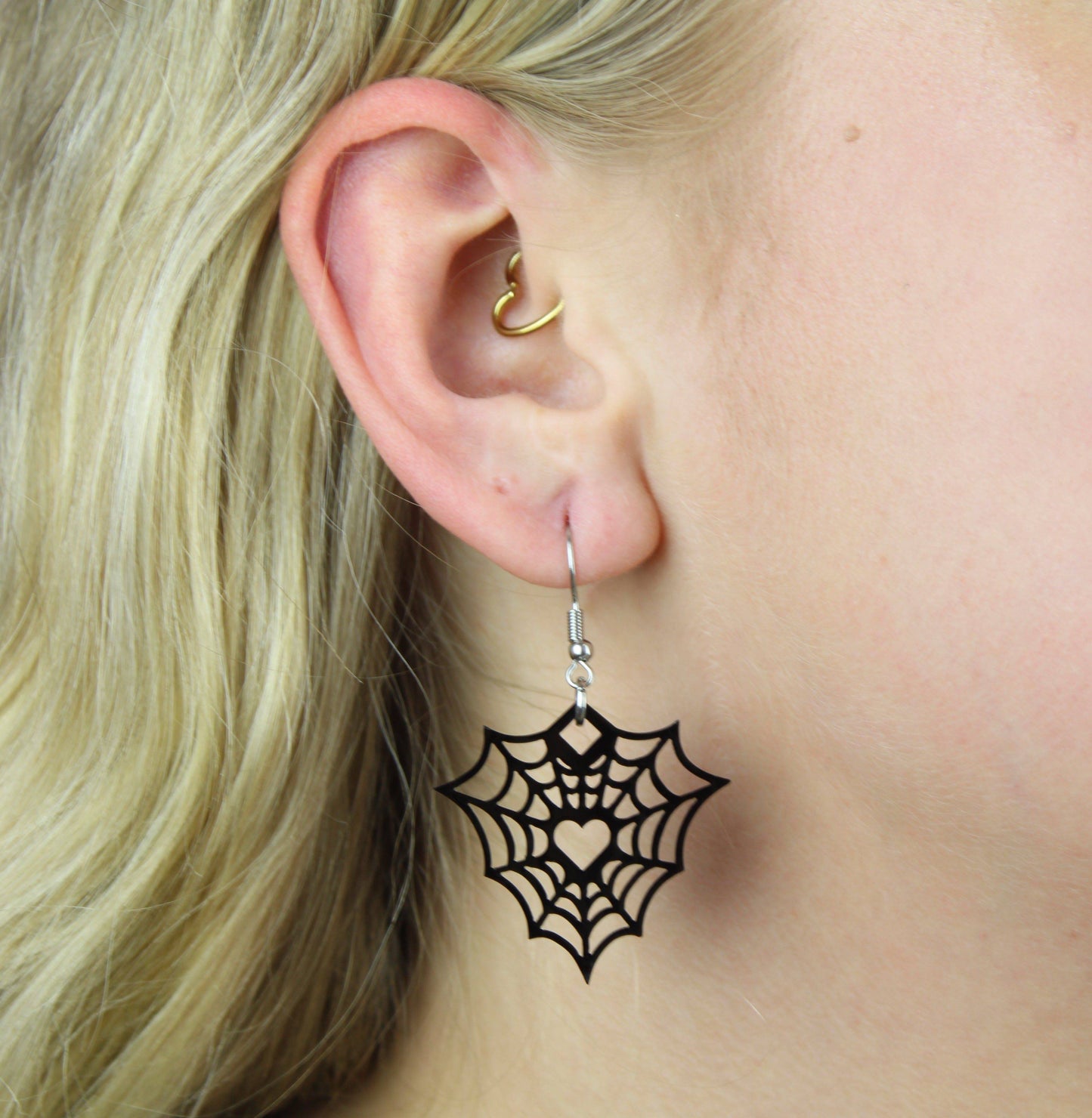 Heart Of The Web Earrings