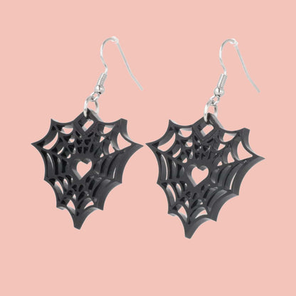 Heart Of The Web Earrings