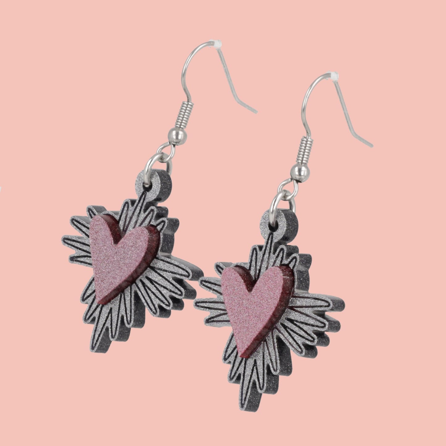 Heart Burst Earrings