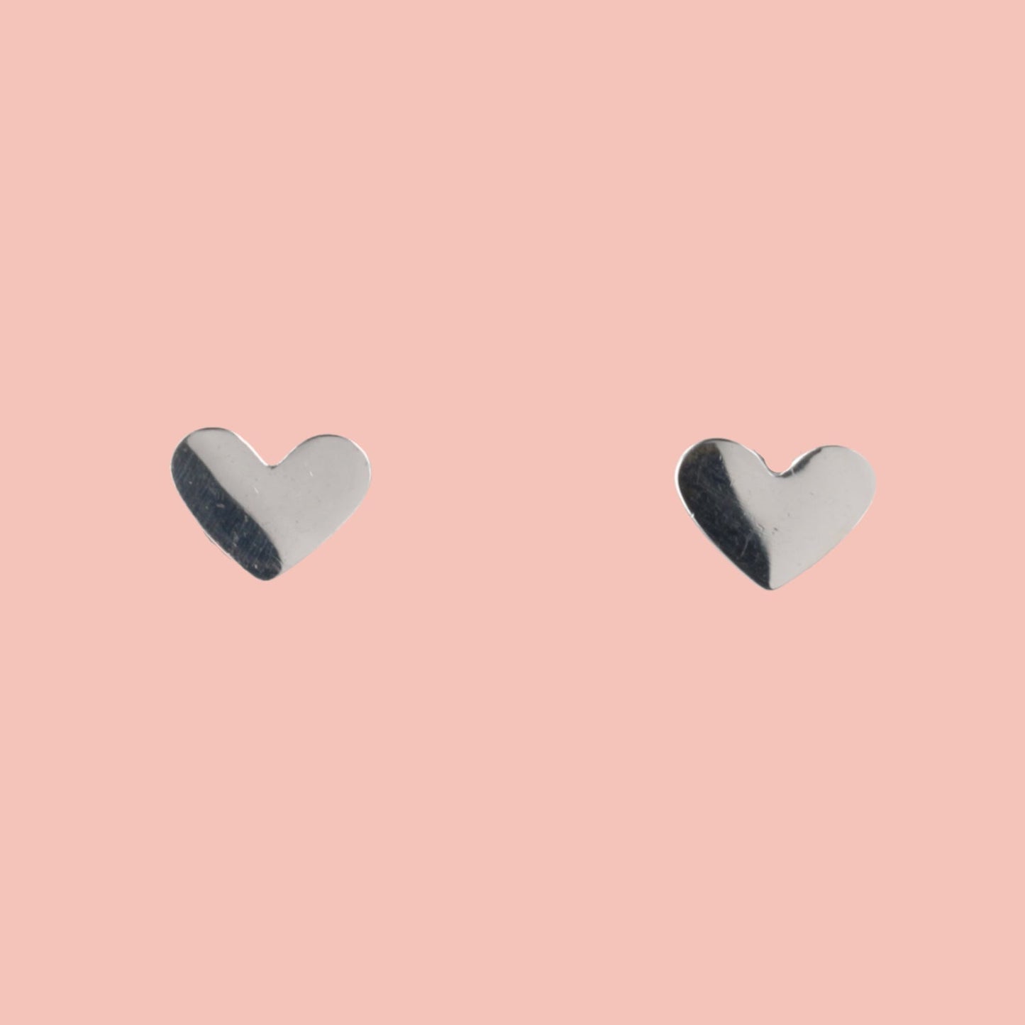 Heart Screw On Stud Earrings
